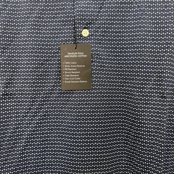 Jos A Bank Traveler Cotton Short Sleeve Printed Polo Shirt J035158 Mens 2X NEW - Picture 3 of 8